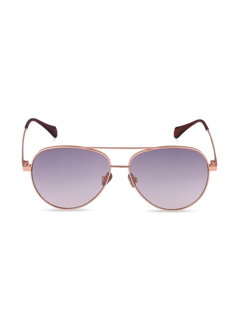 Metal Cat Eye Rimless Sunglasses Tan | French Connection UK