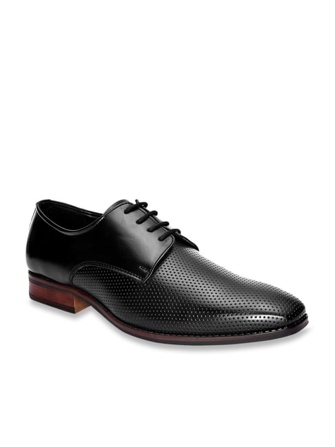 San Frissco Men's Black Derby Shoes