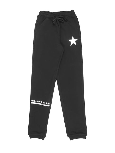 Gini & Jony Kids Black Printed Trackpants