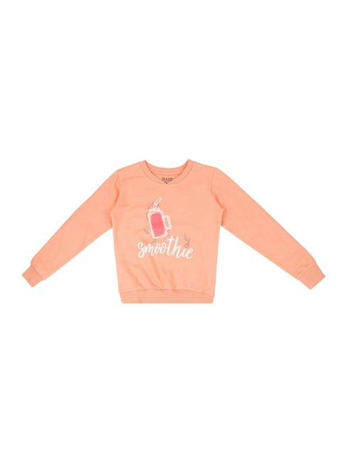 Gini & Jony Kids Pink Printed Sweatshirt