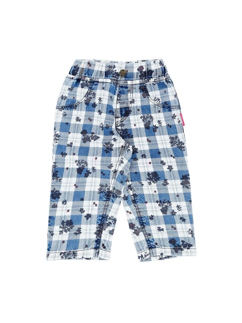 Gini & Jony Kids Blue Checks Trousers