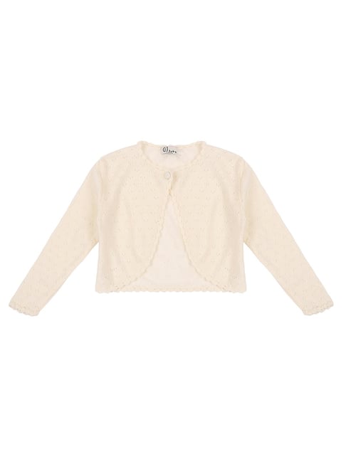 Gini & Jony Kids White Cut Work Shrug