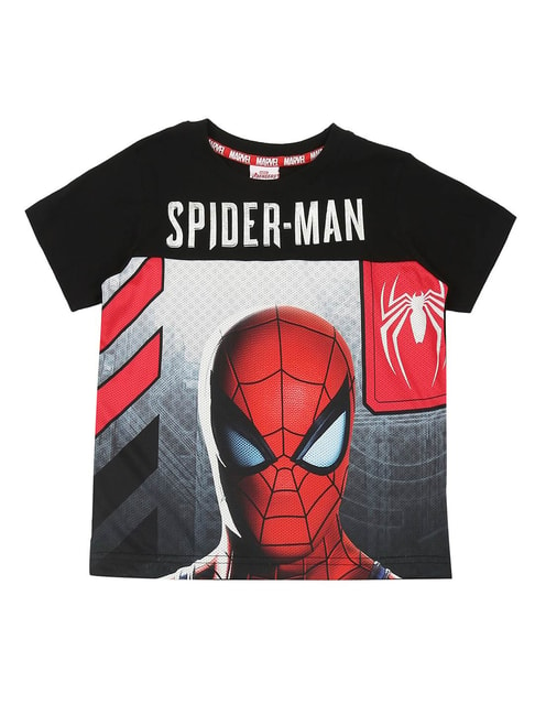 Marvel Kids Black Printed T-Shirts