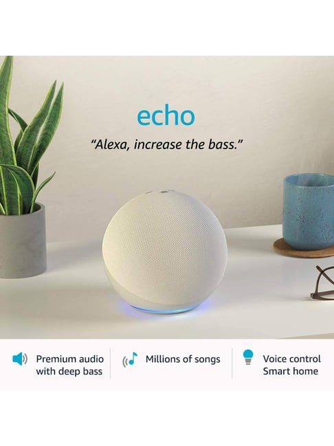 Echo (4th Gen) Smart Speaker With Dolby and Alexa (White)