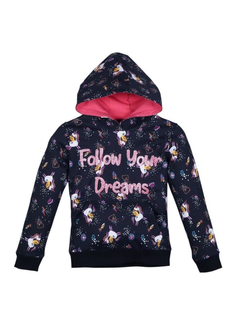 Plum Tree Kids Navy Embellished  Hoodies-picture-26