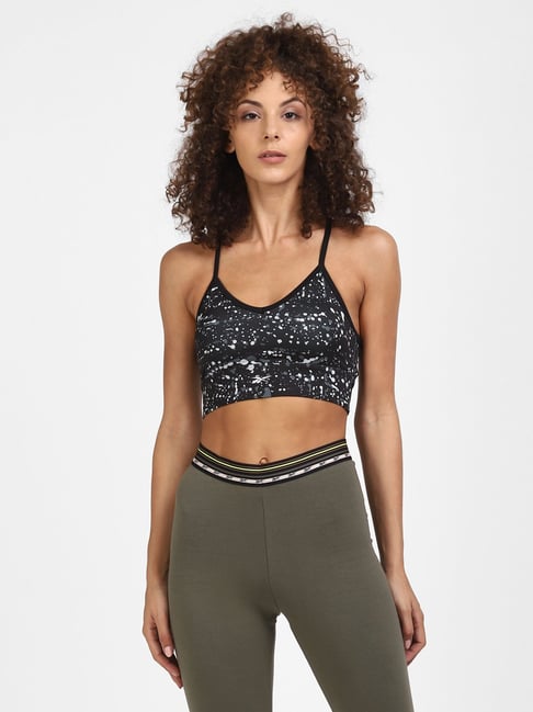 Reebok Black Printed Sports Bra-picture-14