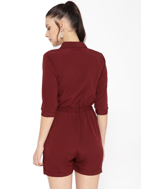 Maroon playsuit best sale