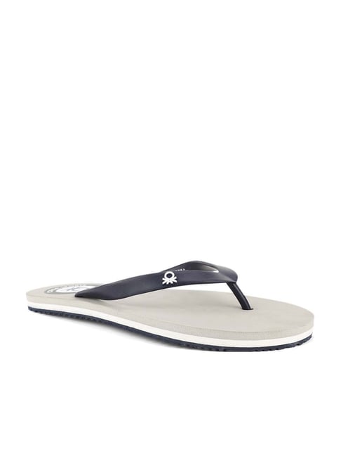 United Colors of Benetton Men's Navy & Grey Flip Flops