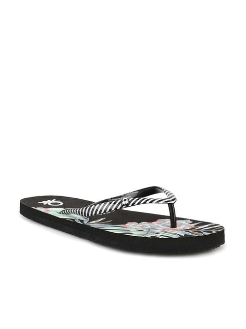 United Colors of Benetton Women's Black Flip Flops