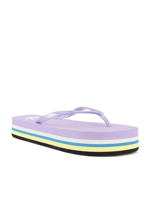 United Colors of Benetton Women's Lilac Flip Flops