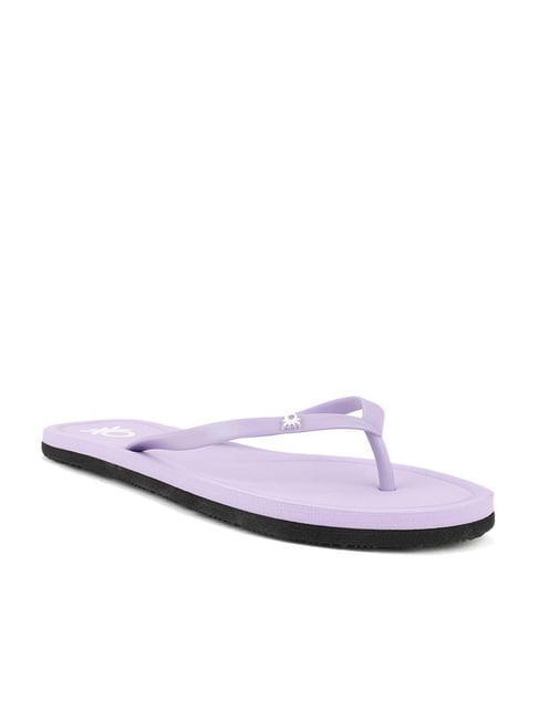 United Colors of Benetton Women's Lilac Flip Flops