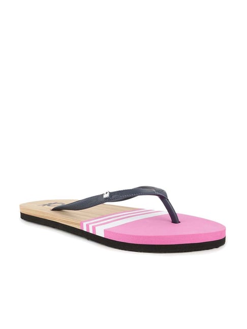 United Colors of Benetton Women's Grey & Pink Flip Flops