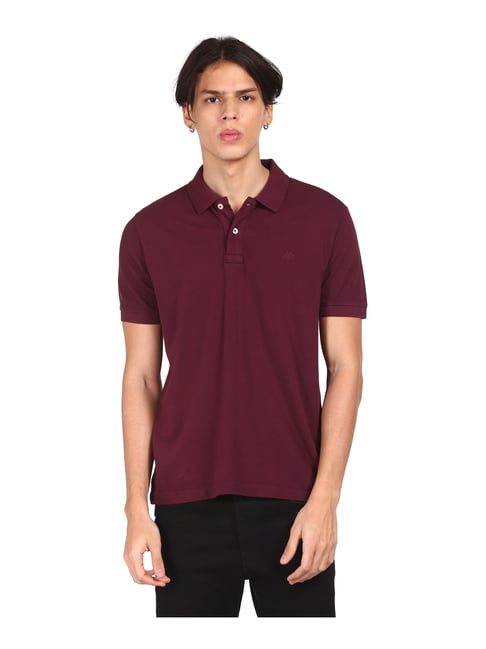 Buy Aeropostale Burgundy Cotton Regular 