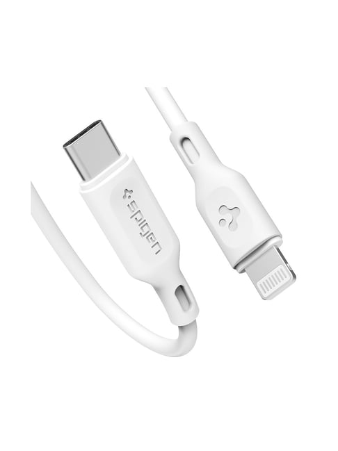 Spigen C10CL Apple MFi Certified USB C to Lightning Charge Sync Cable (0.9M) - White