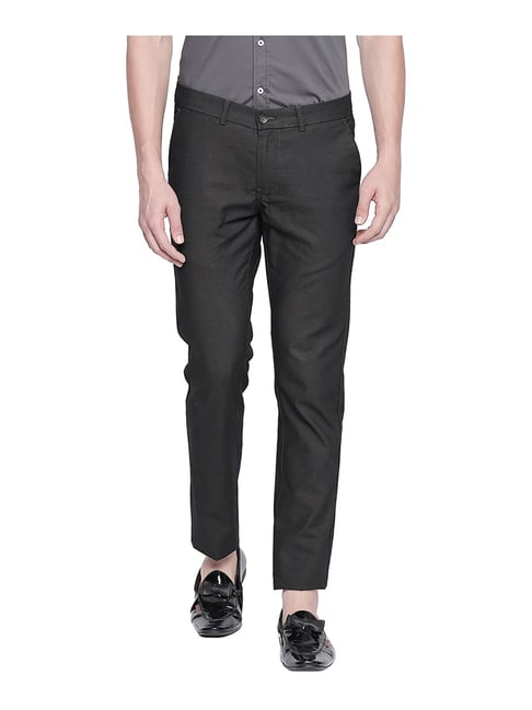 Buy BASICS TAPERED FIT ROSIN OLIVE STRETCH TROUSERS for Men Online -  22BTR48702