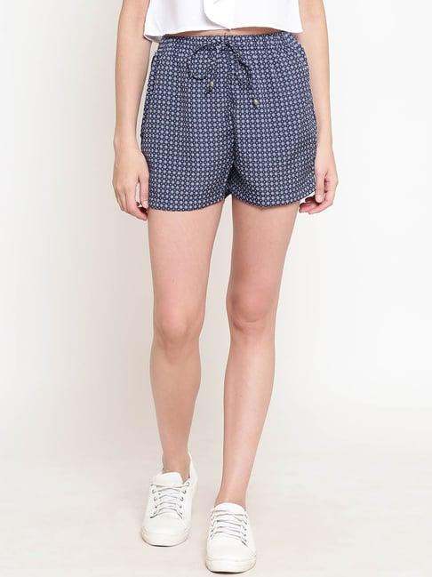 Sera Navy Printed Shorts