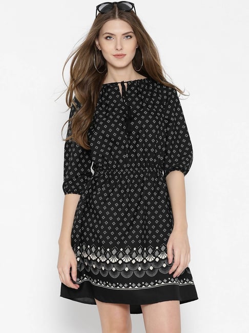 Sera Black Printed Dress Price in India