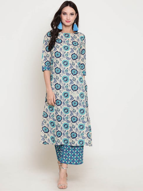 Sera Multicolor Floral Print Kurta With Palazzos Price in India