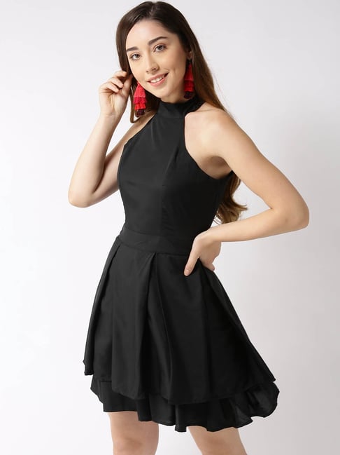 Sera Black Regular Fit Dress Price in India