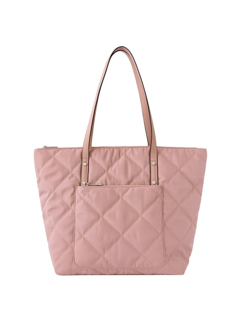 Accessorize London Pink Quilted Medium Tote Handbag Price in India