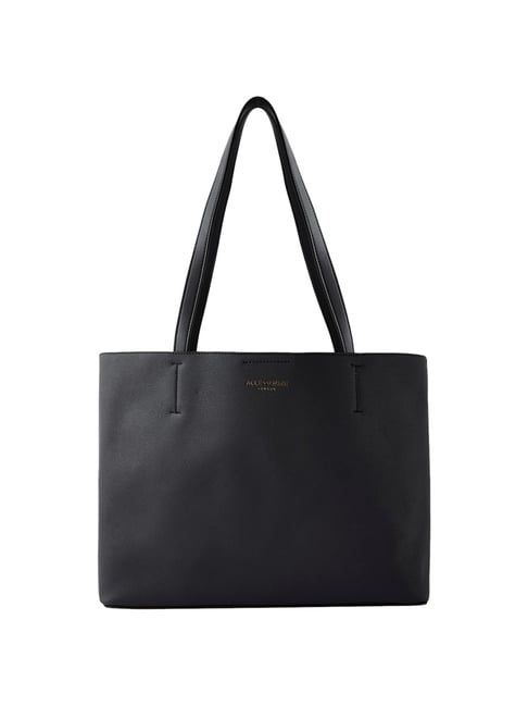 Accessorize London Black Solid Medium Tote Handbag Price in India