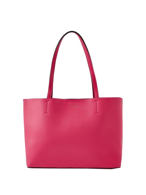 Accessorize London Pink Solid Medium Tote Handbag Price in India