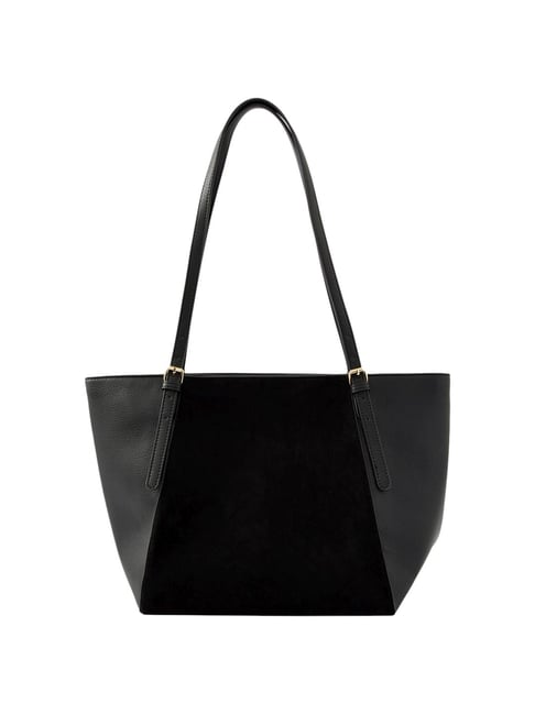 Accessorize London Black Solid Medium Tote Handbag Price in India