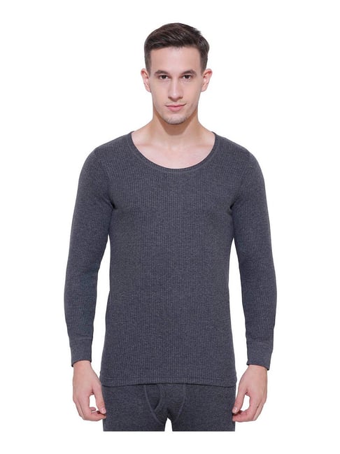 Bodycare Insider Grey Melange Regular Fit Thermal Top