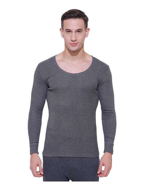 Buy Bodycare Insider Grey Melange Regular Fit Thermal Top for Men Online Tata CLiQ