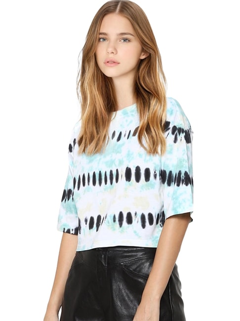 Only Multicolor Tie - Dye Top Price in India