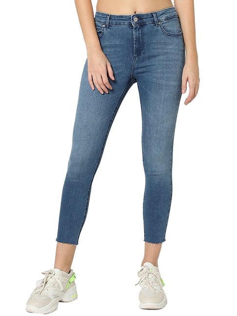 Only Light Blue Denim High Rise Jeans