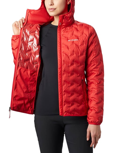 Buy Columbia Red Delta Ridge Down Hooded Jacket for Women Online