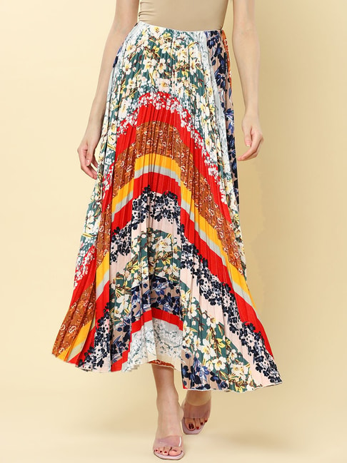 Label Ritu Kumar Multicolor Floral Print Skirt Price in India