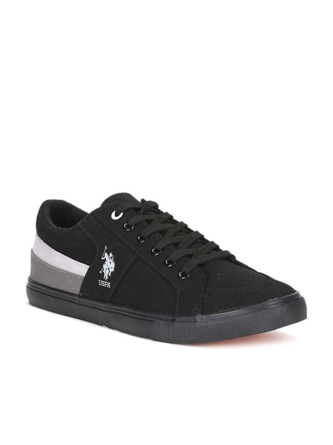 Polo Ralph Lauren canvas sayer sneakers in grey with multi player logo |  ASOS