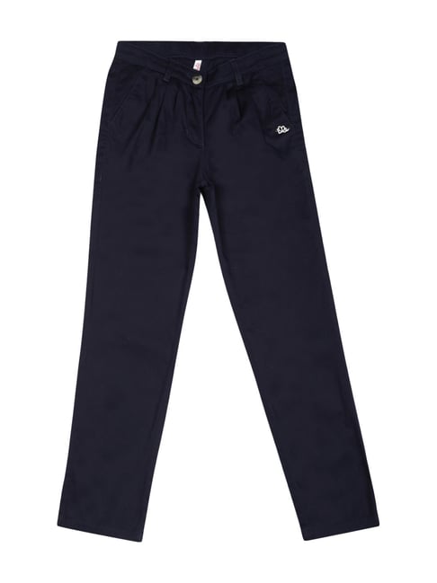 Elle Kids Navy Cotton Trousers