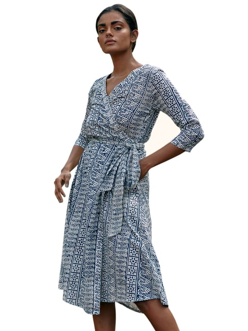 Handme's Pure Linen Wrap-around Dress äóñ Effortless Elegance in Every Wrap  – HANDME