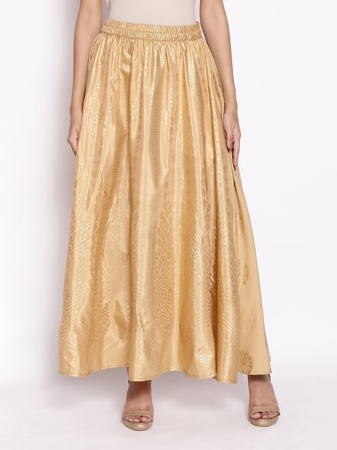 Golden store long skirt