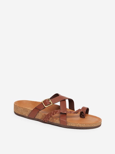 Buy LUNA BLU by Westside Textured Strap Beige Sandals for Online @ Tata CLiQ