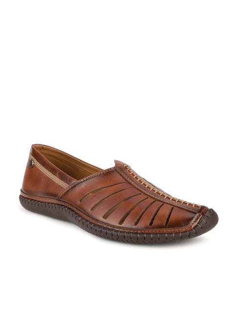 Carlton London Men's Brown Casual Slip-Ons