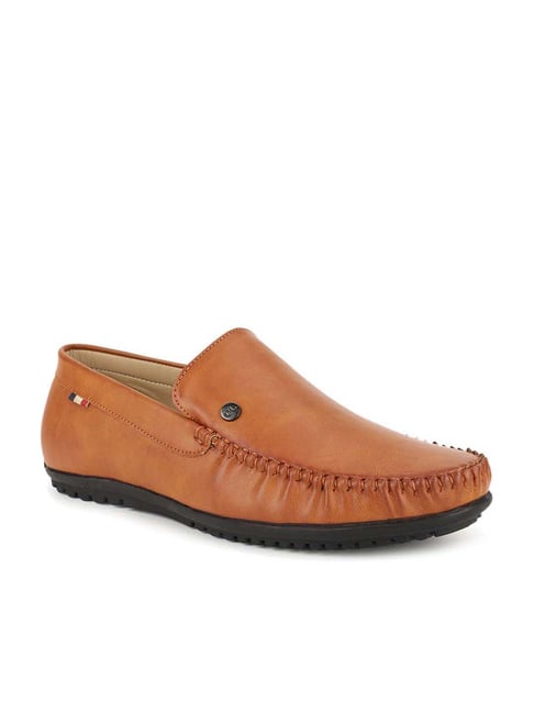 Carlton London Men's Tan Casual Loafers