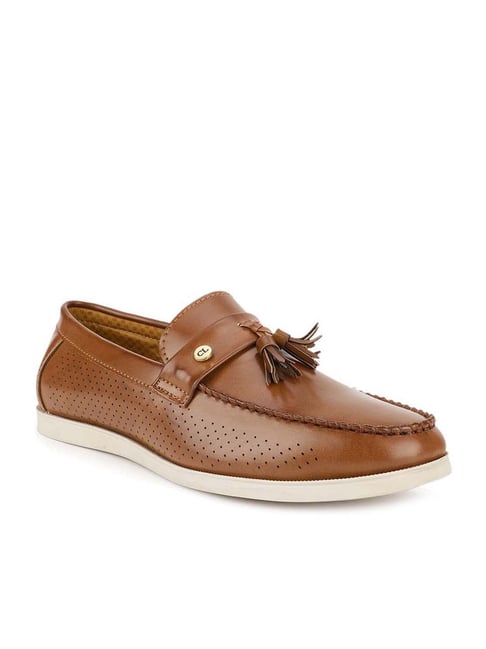 Carlton London Men's Tan Casual Moccasins