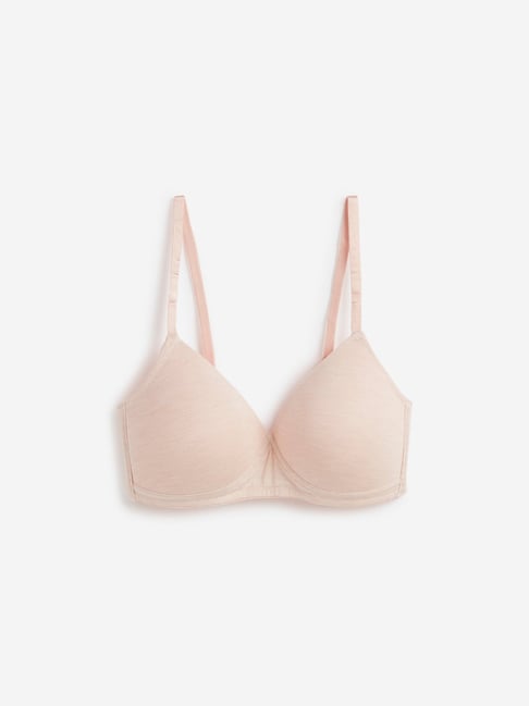 Wunderlove by Westside Light Pink Padded Non-Wired Lace Bra