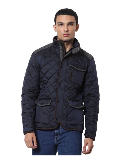 Jack Jones Navy Regular Fit Quilted Jacket
