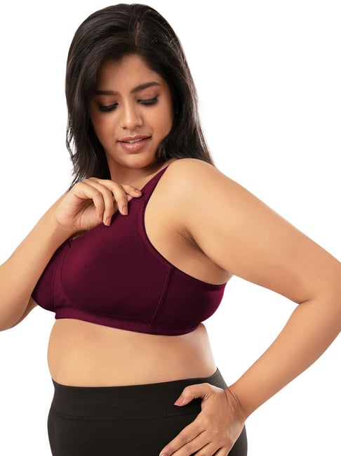 Buy Nykd Flawless Me Breast Separator Cotton Bra - Maroon for Women Online  @ Tata CLiQ
