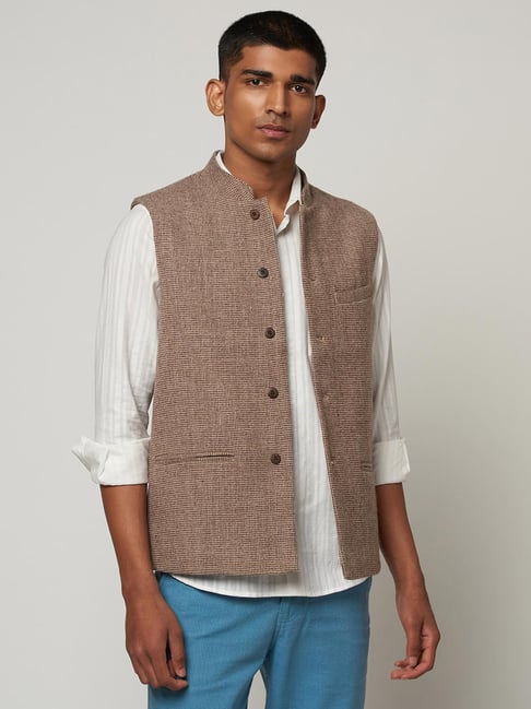 Buy Fabindia Men's Jacket (10511143_Beige_46) at Amazon.in