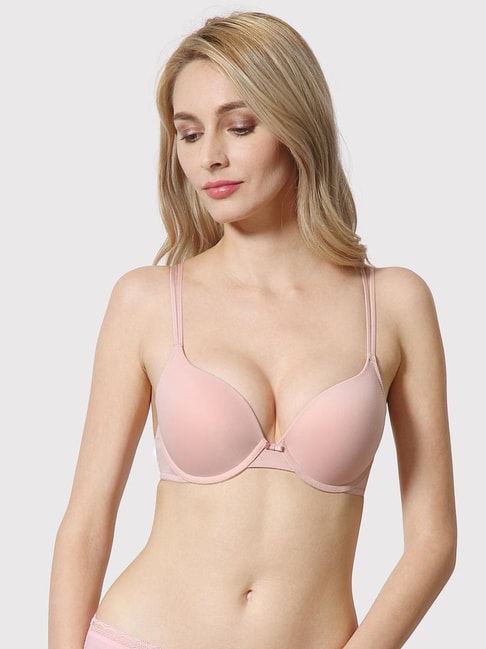 Van Heusen Pink Under Wired Padded Push Up Bra Price in India