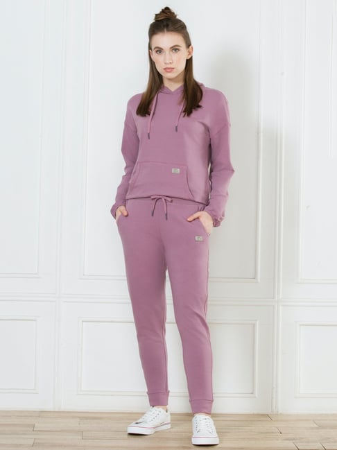 Buy Van Heusen Lilac Slim Fit Joggers for Women's Online Tata CLiQ