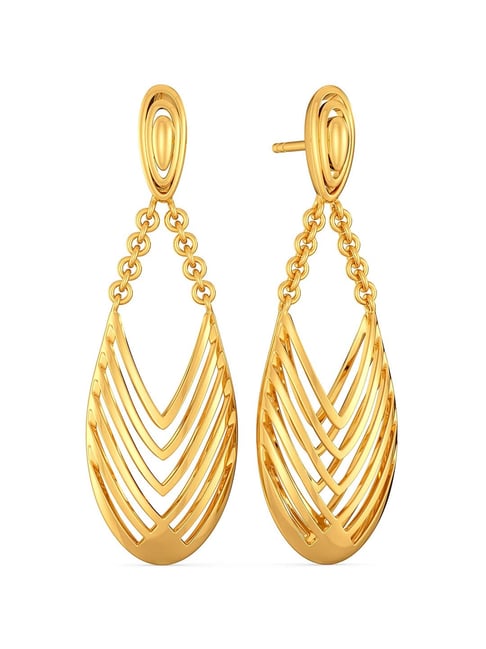 MELORRA Gold  Buy Melorra 18Kt Extra on Fringe Gold Earrings Online   Nykaa Fashion
