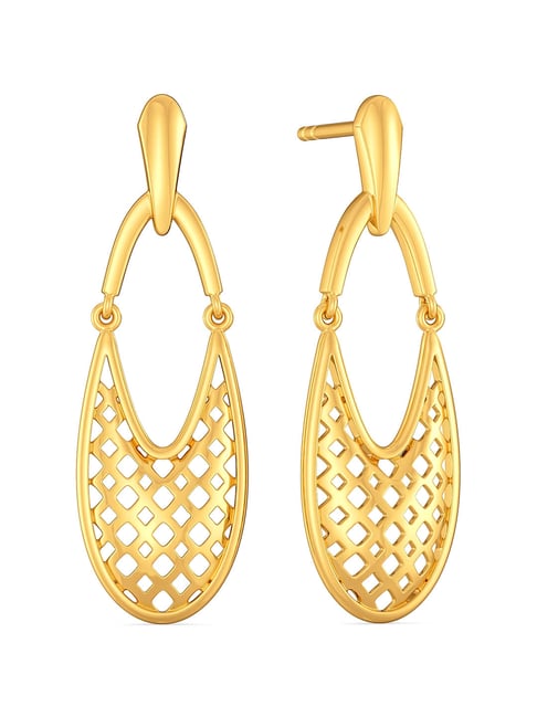 Buy Yellow Gold Earrings for Women by Melorra Online