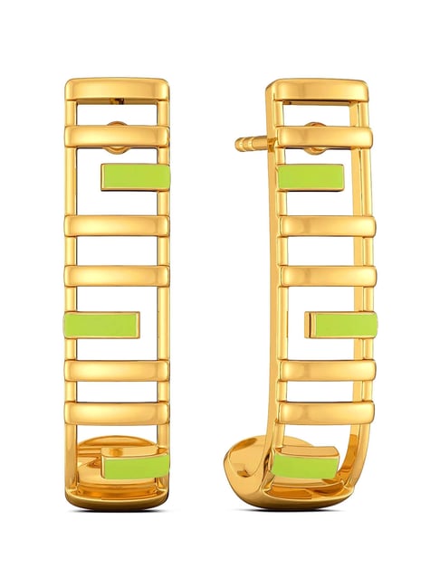 Melorra Colour Me Neon 18k Gold Earrings for Women